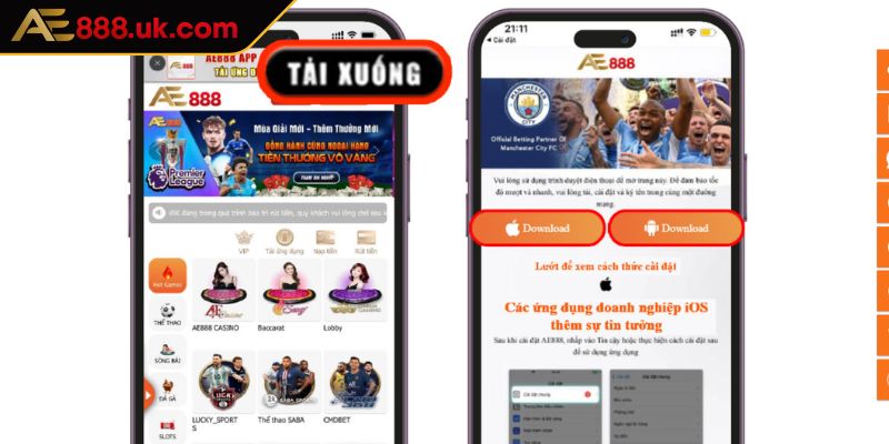 Tải app AE888 trên iOS