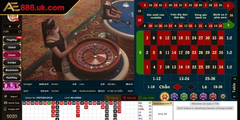 Tham gia quay Roulette cực hấp dẫn và thú vị